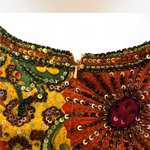 Oleg Cassini Vintage Beaded Mini Dress - Picture 5 of 6